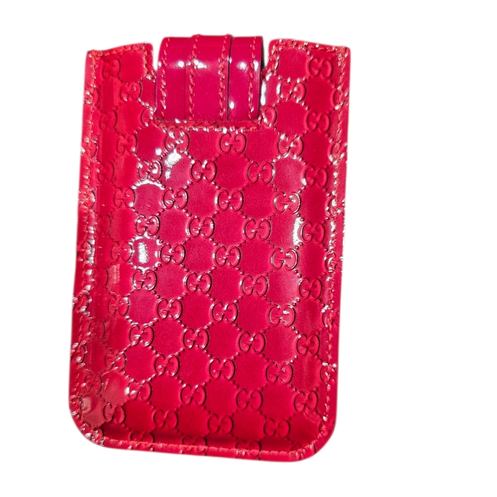 💥HOST PICK💥 Gucci Guccissima Red Embossed Card Holder - Picture 4 of 4